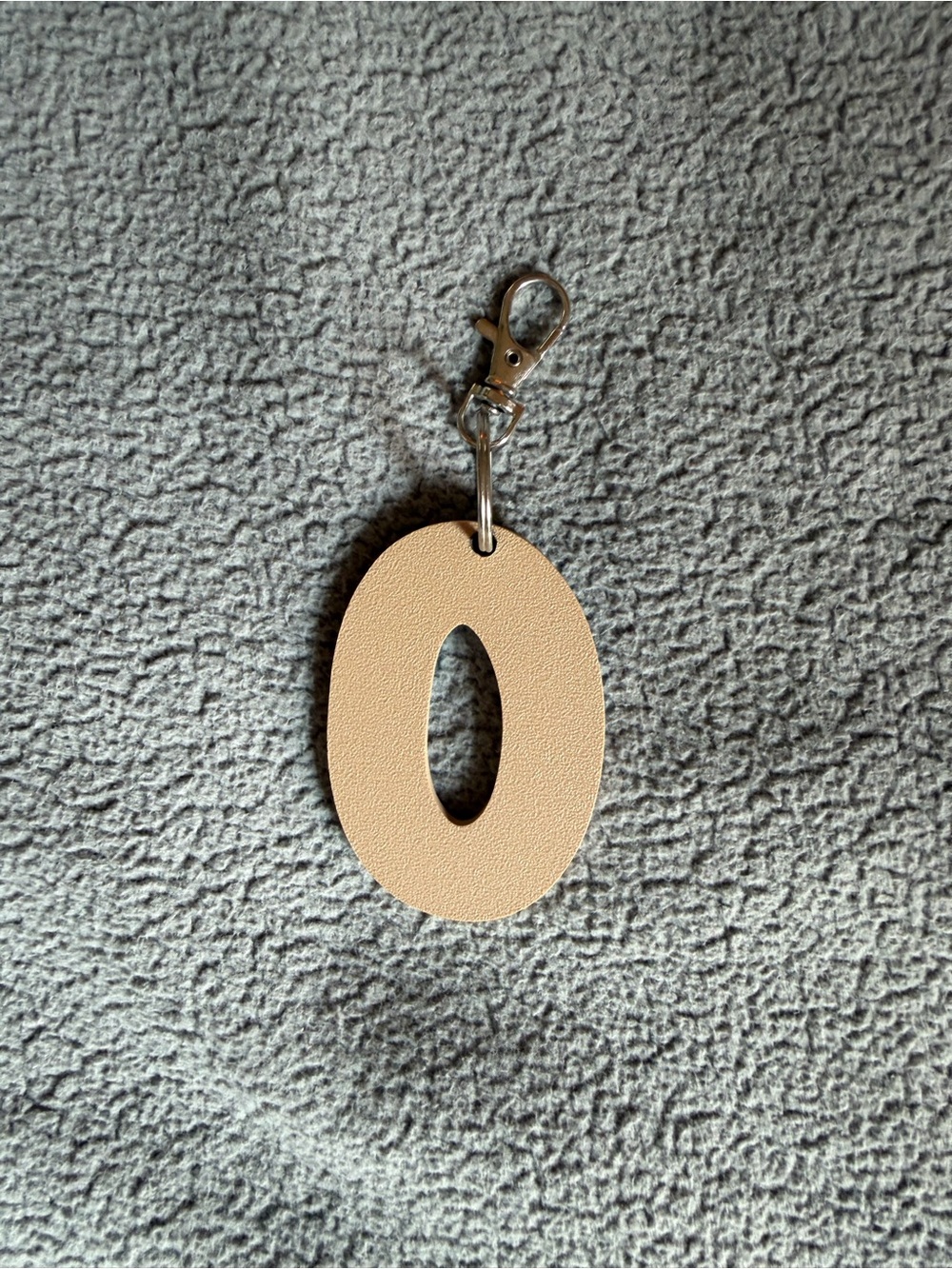 Ice Cream Cone Drip “0” Key Chain - Blue & Tan - Picture 2 of 3